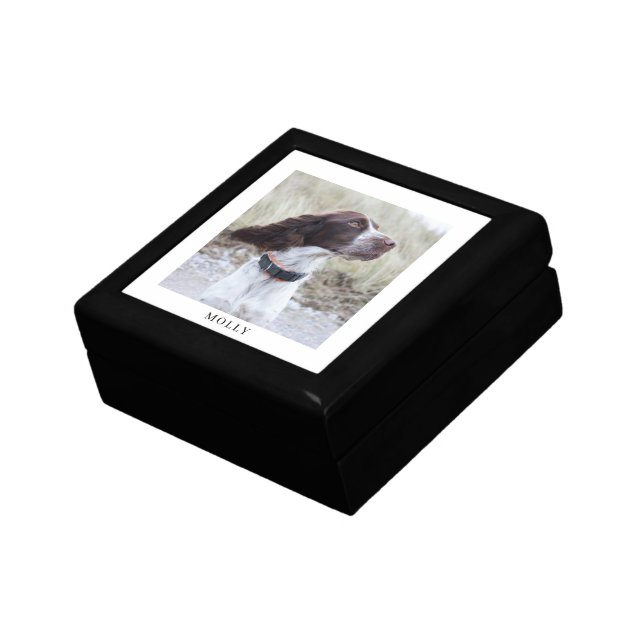 Personalized Dog Pet Photo Wood Keepsake Box (Side)