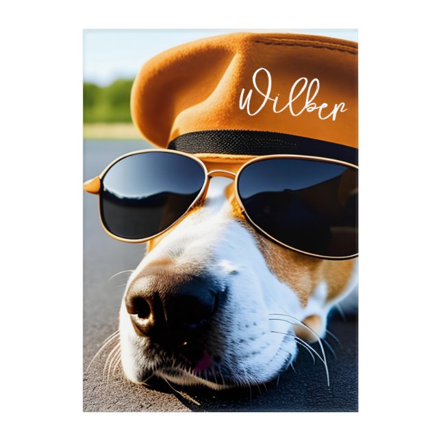 Personalized Dog Photo Acrylic Wall Art (Front)