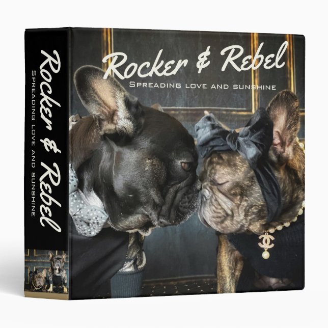 Personalized Dog Photo Album Keepsake Scrapbook 3 Ring Binder (Front/Spine)