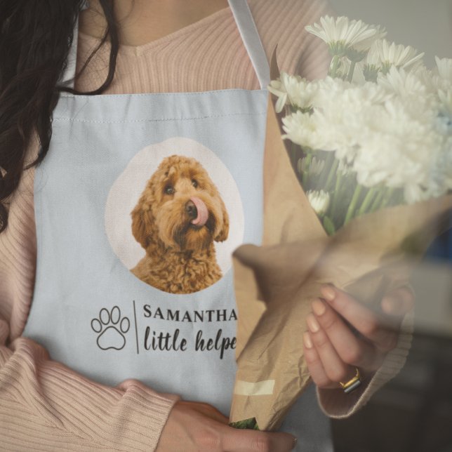 Personalized Dog Photo Apron | Light Blue Pet (Creator Uploaded)