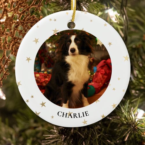 Personalized Dog Photo Ceramic Ornament