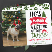 Personalized Dog Photo Christmas Picture Custom