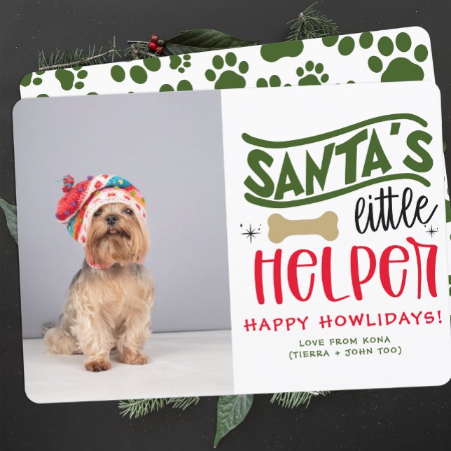 Personalized Dog Photo Christmas Picture Custom Holiday Card (Creator Uploaded)