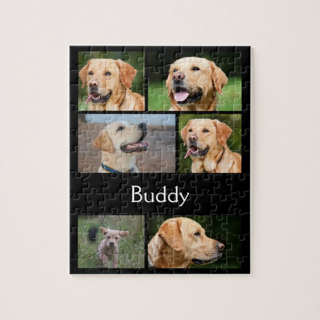 Personalized Dog Photo Collage Jigsaw Puzzle (Vertical)