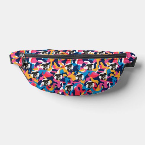 Personalized Dog Photo Colorful Pattern Fanny Pack