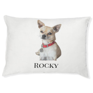 Personalized Dog Photo Custom Pet Name Bed