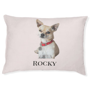 Personalized Dog Photo Custom Pet Name Bed