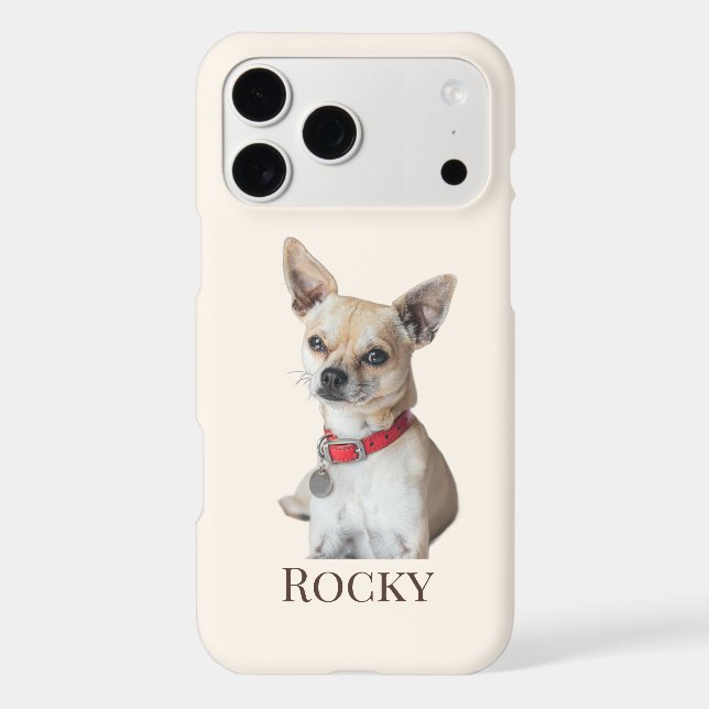 Personalized Dog Photo | Custom Pet Name  Case-Mate iPhone Case (Back)