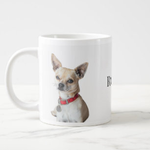 Personalized Dog Photo Custom Pet Name Giant Coffee Mug