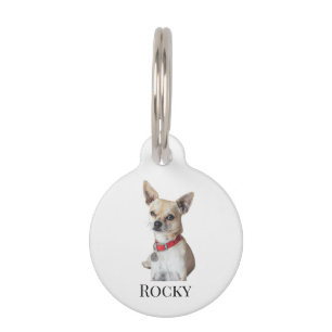 Personalized Dog Photo Custom Pet Name ID Tag