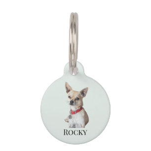 Personalized Dog Photo Custom Pet Name ID Tag