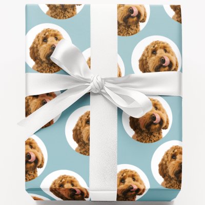 Personalized Dog Photo Custom Pet Wrapping Paper