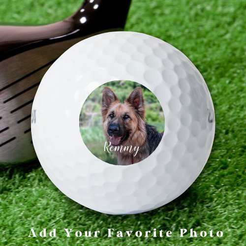 Personalized Dog Photo _ Dog Lover Golf Balls