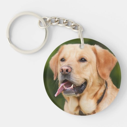 Personalized Dog Photo Double Sided Keychain