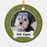 Personalized Dog Photo Frame - Single-sided Ceramic Ornament at Zazzle