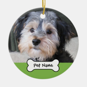 Personalized Dog Photo Frame - SINGLE-SIDED Ceramic Ornament