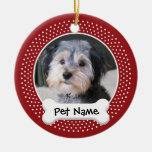 Personalized Dog Photo Frame - Single-sided Ceramic Ornament at Zazzle