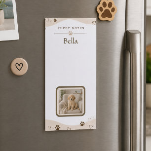 Personalized Dog Photo Fridge Magnet Notepad
