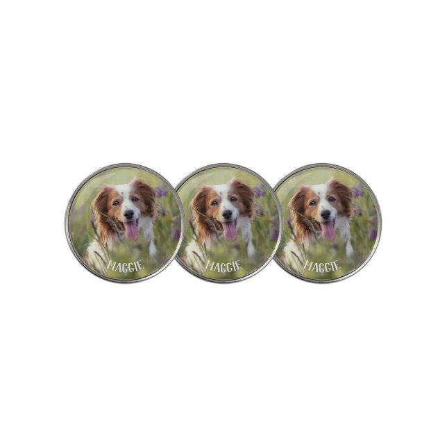 Personalized Dog Photo Golf Ball Marker (3 Up)