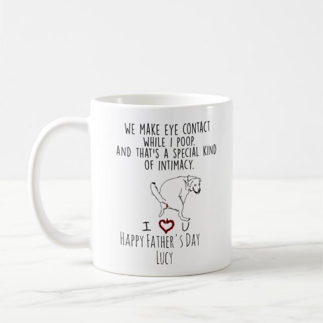 Personalized Dog Photo Happy Father's Day  Coffee Mug (Left)