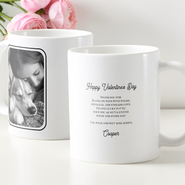 Personalized Dog Photo Happy Valentine's for Her Coffee Mug (Personalized Dog Photo Happy Valentine's for Her Coffee Mug)