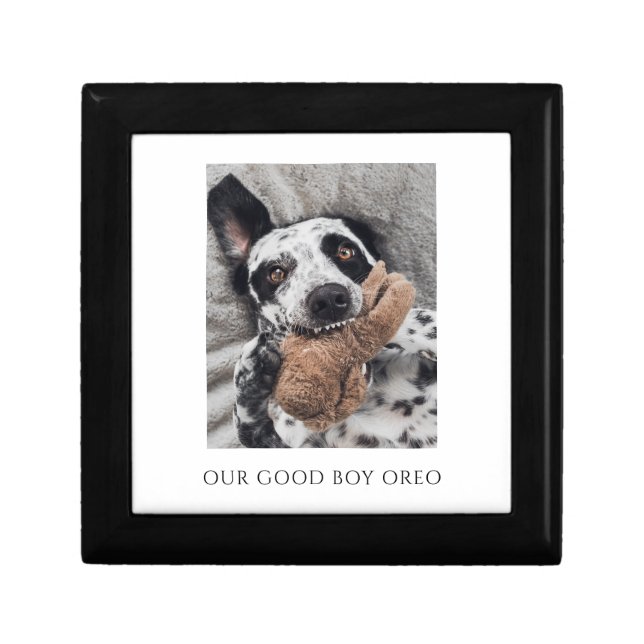 Personalized Dog Photo Keepsake Box (Front)