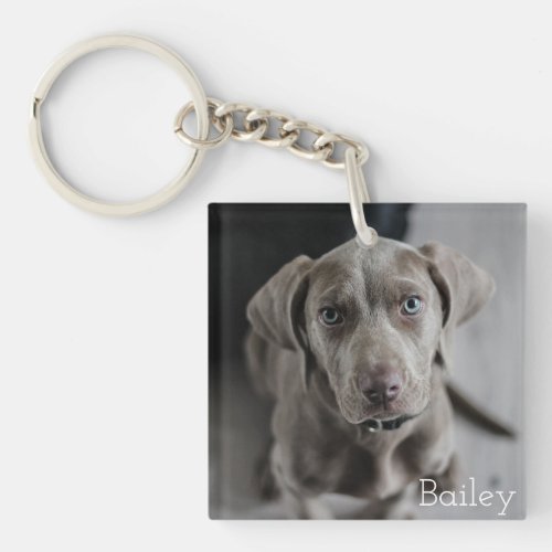 Personalized Dog Photo Keepsake Keychain