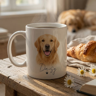Personalized Dog Photo Mug with Name Custom Pet