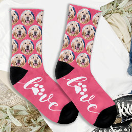 Personalized Dog Photo Paw Print Pet Socks