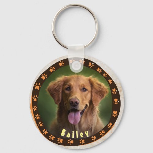 Personalized Dog Photo Pet Cute Customized Gift Keychain