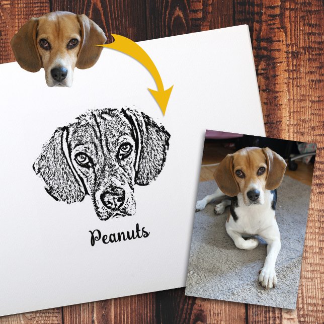 Personalized Dog Photo, Pet Rubber Stamp (Creator Uploaded)