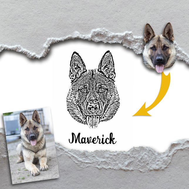 Personalized Dog Photo, Pet Rubber Stamp (Creator Uploaded)