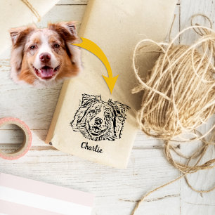 Personalized Dog Photo, Pet Rubber Stamp