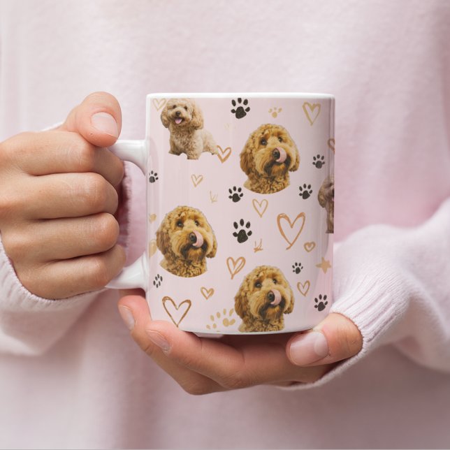 Personalized Dog Photo Pink Coffee Mug (Creator Uploaded)