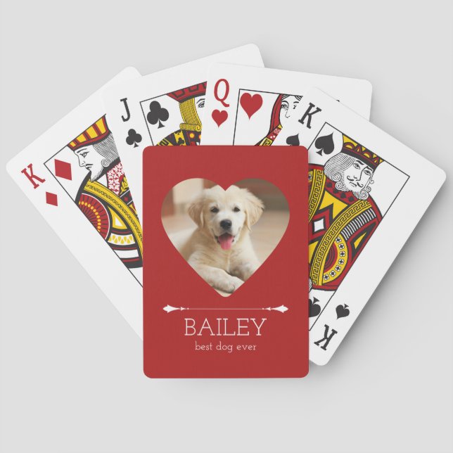Personalized Dog Photo Poker Cards (Back)