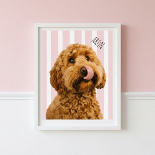 Personalized Dog Photo Poster Custom Pet Name