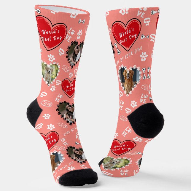 Personalized Dog Photo Socks | Custom Dog Socks (Angled)