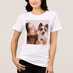 Personalized Dog Photo T-Shirt Tri-Blend Shirt