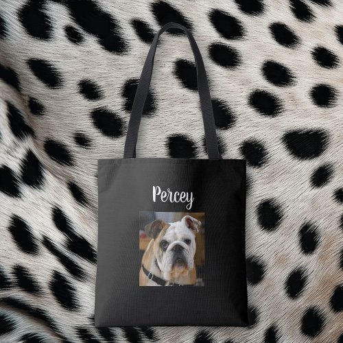 Personalized Dog Photo   Tote Bag