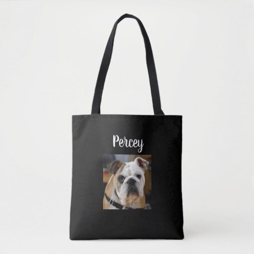 Personalized Dog Photo   Tote Bag