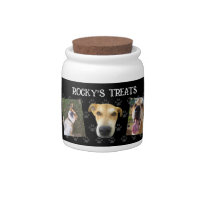 Personalized Dog Photo Treat Jar