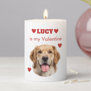 Personalized Dog Photo Valentine’s Day Candle