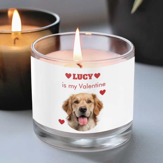 Personalized Dog Photo Valentine’s Day Candle (Creator Uploaded)