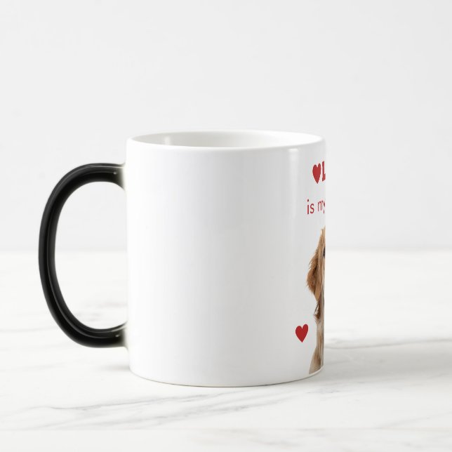 Personalized Dog Photo Valentine’s Day Mug (Left)