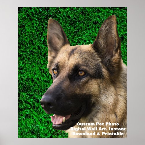 Personalized Dog Photo Wall Art Print Download