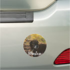 Personalized Dog Photo White Script Paw Print