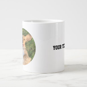 Personalized Dog Photo with Text Custom Gift Giant Coffee Mug
