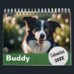 Personalized Dog Photos Pet Year Create Your Own Calendar<br><div class="desc">Create your own custom calendar, with your favorite photos of your dog, ready to enjoy throughout the year. Click 'Personalize' to add your own choice of cover photo, a picture for each month, your dog's name, and the year number. The stylish and simple calendar makes an ideal gift for dog...</div>