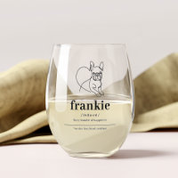 Personalized Dog Picture Wine Glass French Bulldog