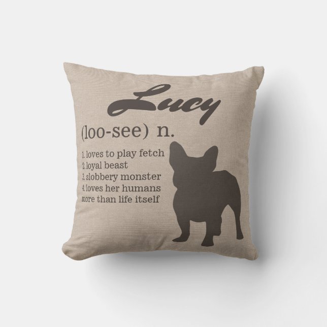 Personalized Dog Pillow - Dog Lovers Gift (Front)